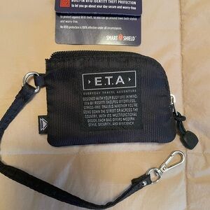Black E.T.A Travel Pouch with Strap